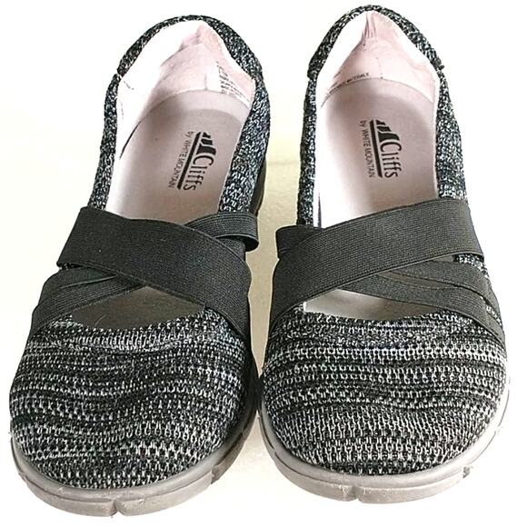 Cliffs by White Mountain Flats Women's Sz 8.5 Gray Black Slip-0n Comfort Shoes - Picture 7 of 8